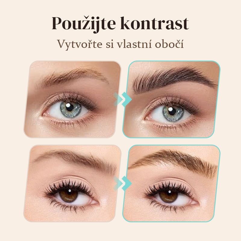 Creion de sprâncene wielofunkcyjny cu 4 vârfuri (2 buc.)