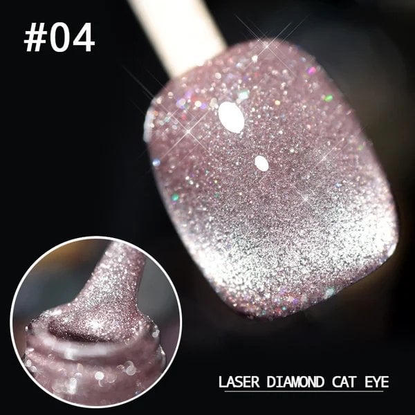 Lak za nohte z laserskim diamantnim mačjim očesom (kupite 4, prihranite 20 %)