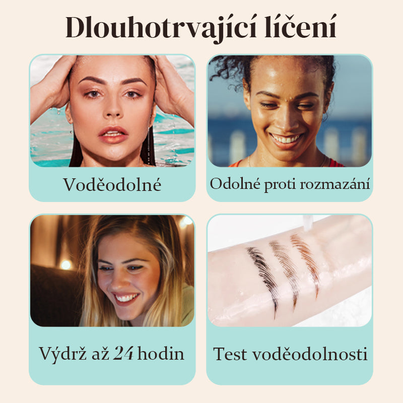 Creion de sprâncene wielofunkcyjny cu 4 vârfuri (2 buc.)