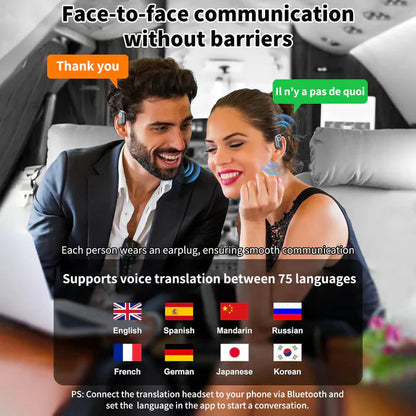 OWS Bluetooth 5.4 bežične slušalice s prevođenjem temeljenim na umjetnoj inteligenciji (za iOS i Android)