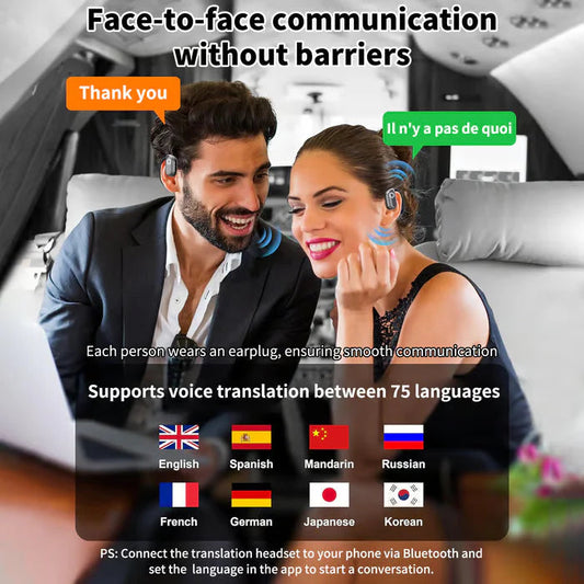 OWS Bluetooth 5.4 bežične slušalice s prevođenjem temeljenim na umjetnoj inteligenciji (za iOS i Android)