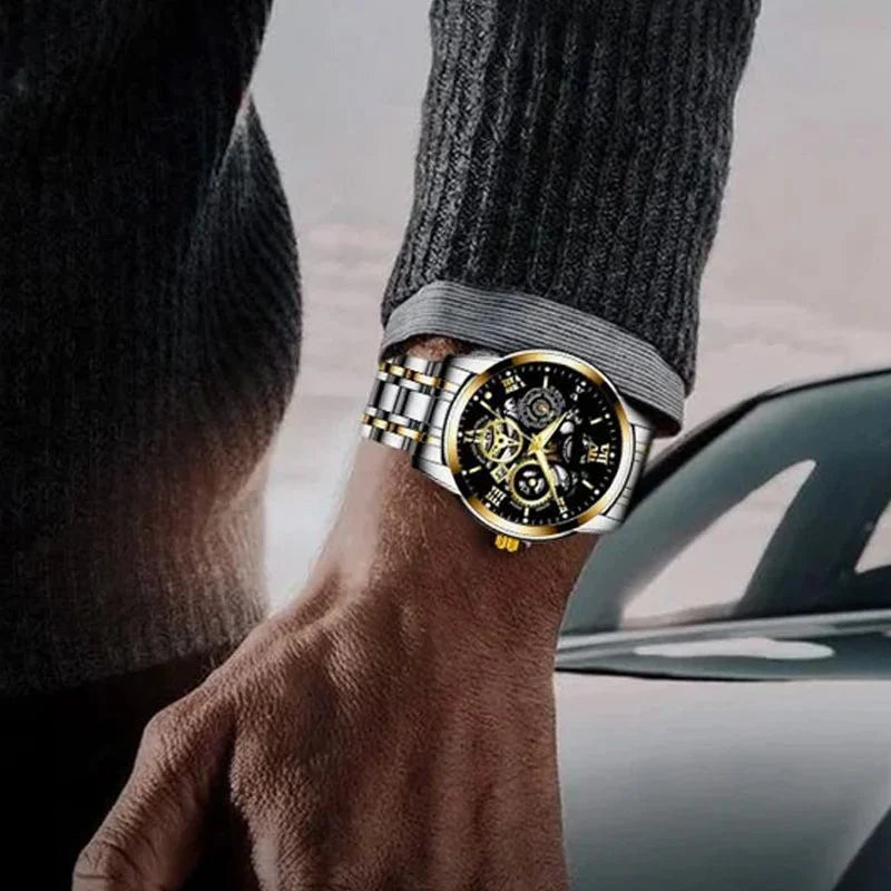 🔥Muški vodootporni automatski mehanički sat s ažurnim rimskim brojčanikom⌚