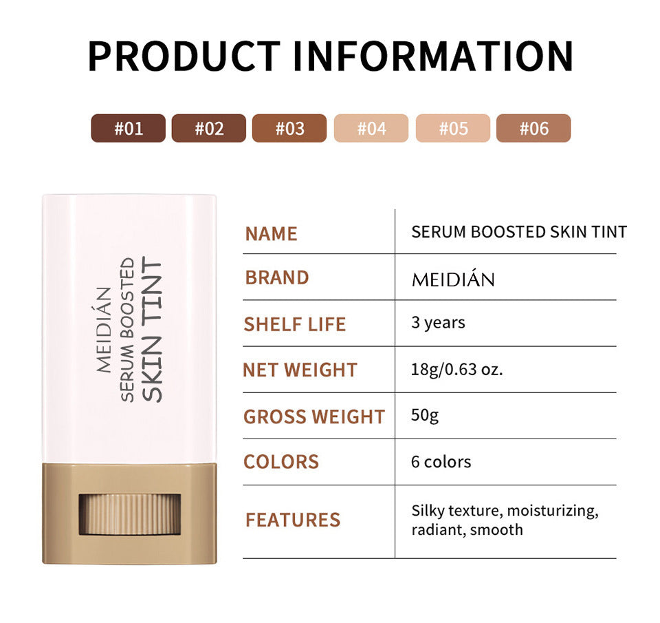 Foundation Stick Beauty Balm Serum Boosted Skin Tint Free Concealer Brush