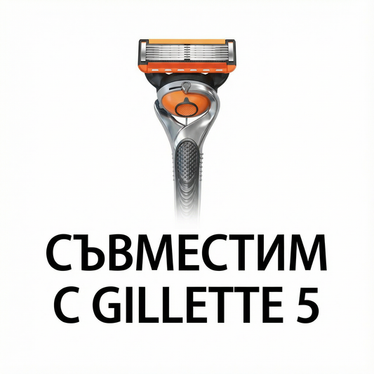 Комплект за мъжка самобръсначка + безплатен държач - Ултра остри ножчета от неръждаема стомана за гладко бръснене