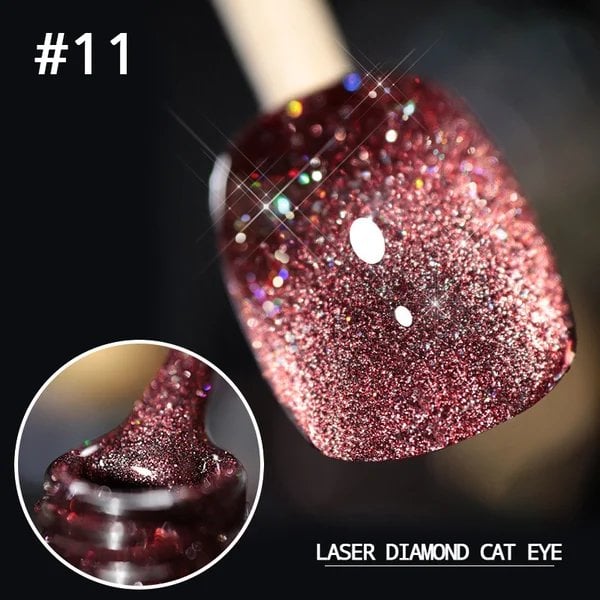 Lak za nohte z laserskim diamantnim mačjim očesom (kupite 4, prihranite 20 %)