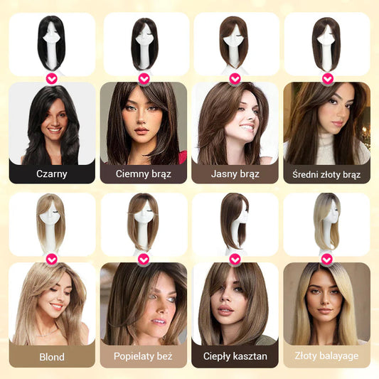 Горна пластова прическа с бретон за жени с изтъняваща коса