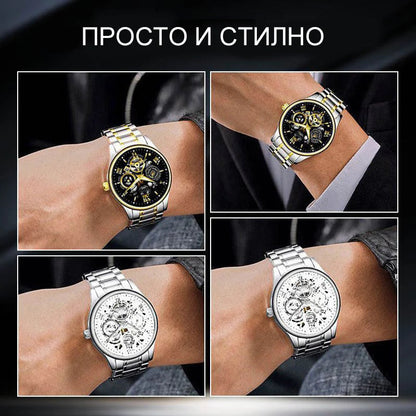 🔥Muški vodootporni automatski mehanički sat s ažurnim rimskim brojčanikom⌚