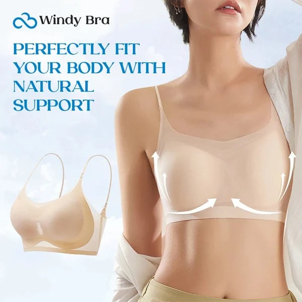 WindyBra - Poletni brezšivni ultra tanek modrček za večje velikosti iz ledene svile