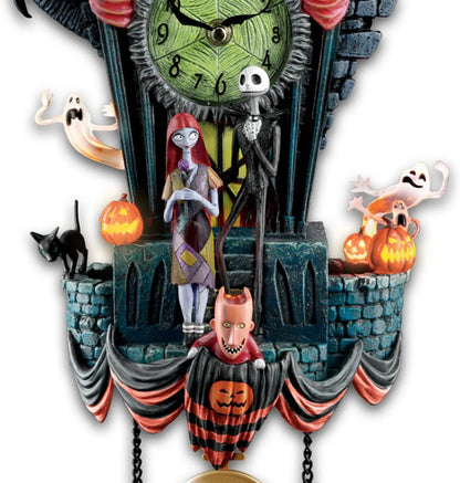 🎃Stenska ura za noč čarovnic, ura s kukavicami za nočno moro pred božičem