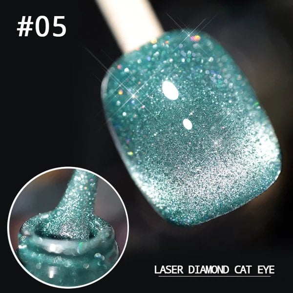Lak za nohte z laserskim diamantnim mačjim očesom (kupite 4, prihranite 20 %)