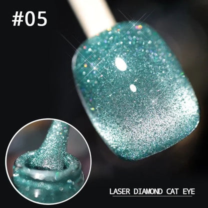 Lak za nohte z laserskim diamantnim mačjim očesom (kupite 4, prihranite 20 %)