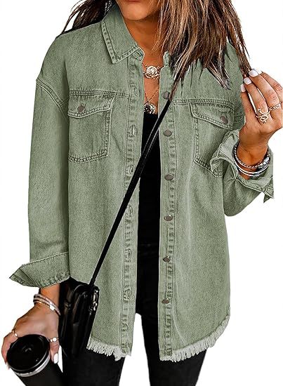 Ženska casual jeans jakna z gumbi