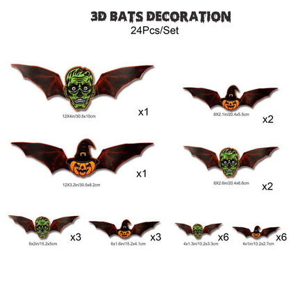 🦇Noč čarovnic 3D svetleči netopirji