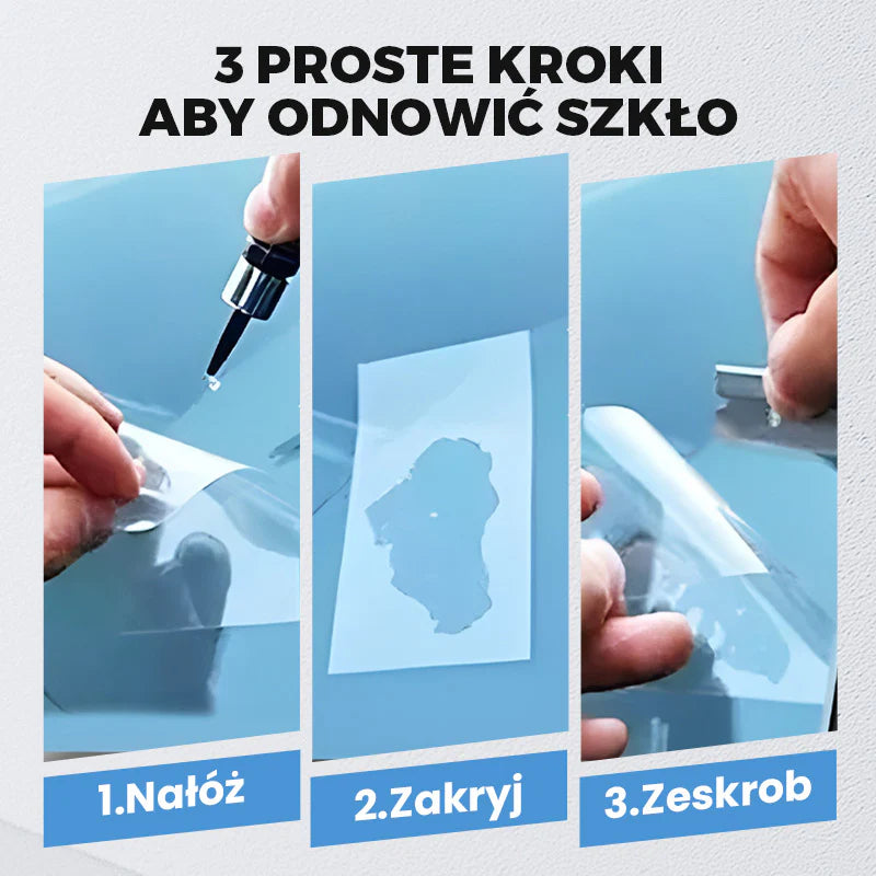 Komplet za popravilo razpokanega vetrobranskega stekla (nova formula)