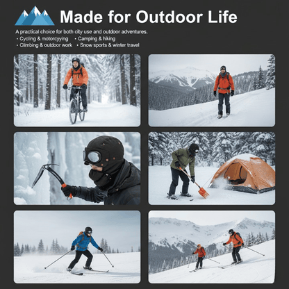 Zimska 4-u-1, vjetrootporna, topla kapa s odvojivom kapuljačom i ovratnikom