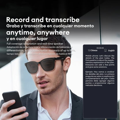 🔥Razprodaja zadnjega dne, 49 % popusta - brezžična Bluetooth prevajalska očala z umetno inteligenco👓