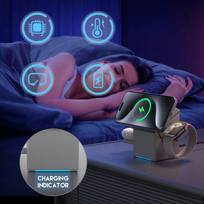 3 u 1 sklopiva magnetska bežična stanica za punjenje