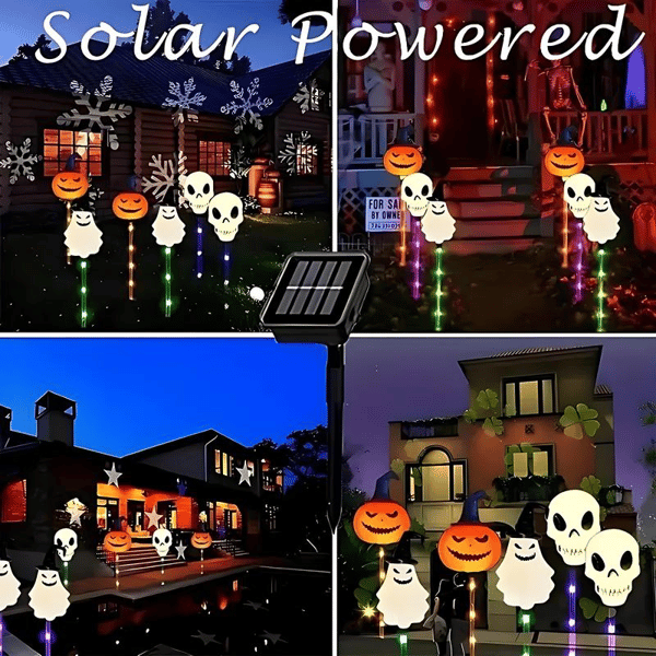Paket 6 LED solarnih talnih luči za noč čarovnic