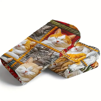 Deka s uzorkom uspavane mačke