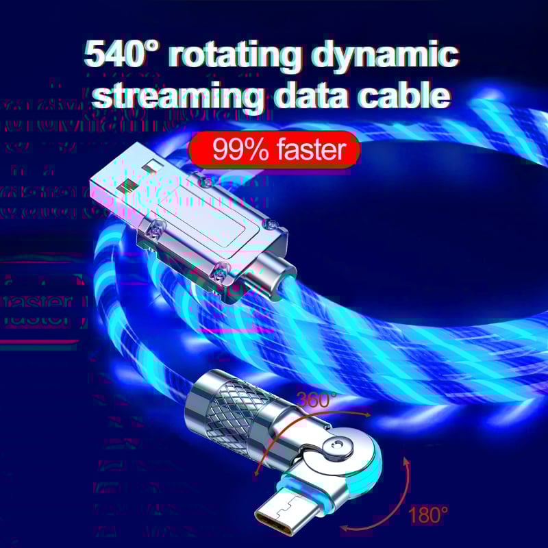 ⚡540° vrtljiv podatkovni kabel Streamer