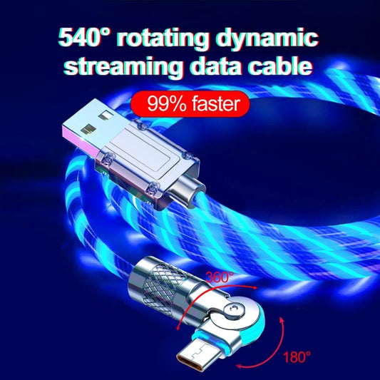 ⚡540° vrtljiv podatkovni kabel Streamer
