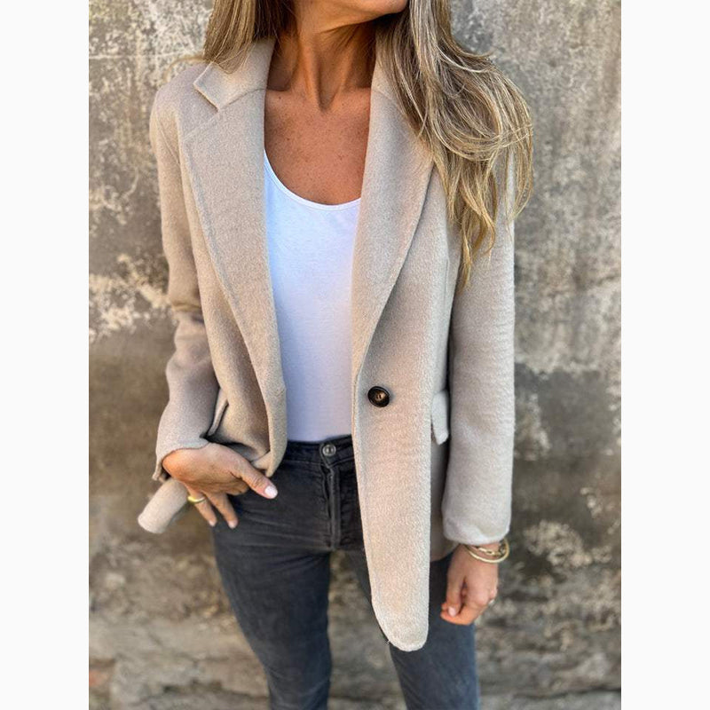 【🥰Priprave na prihajajočo zimo】🔥Enobarvna jakna iz tvida