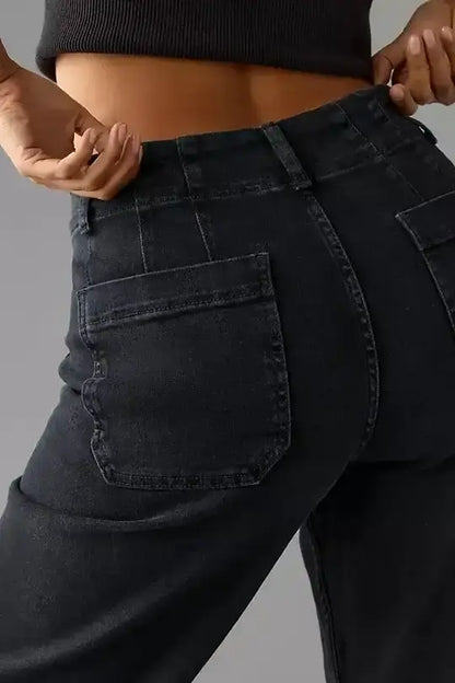 👖Skrajšane široke kavbojke za nadzor trebuha ⭐ Najbolje prodajane kavbojke leta 2025