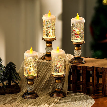 🎅Božična nočna lučka s svečo🕯️Polna vzdušja! Prikupna oblika + učinek mehke svetlobe💖