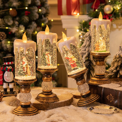 🎅Božična nočna lučka s svečo🕯️Polna vzdušja! Prikupna oblika + učinek mehke svetlobe💖