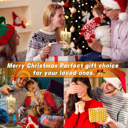 🎅Božična nočna lučka s svečo🕯️Polna vzdušja! Prikupna oblika + učinek mehke svetlobe💖