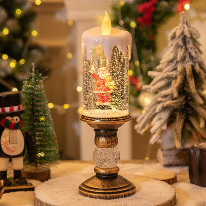 🎅Božična nočna lučka s svečo🕯️Polna vzdušja! Prikupna oblika + učinek mehke svetlobe💖