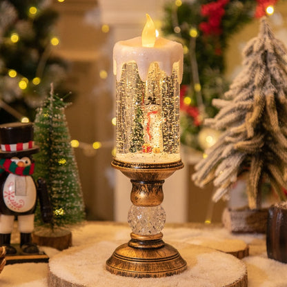 🎅Božična nočna lučka s svečo🕯️Polna vzdušja! Prikupna oblika + učinek mehke svetlobe💖