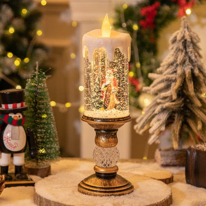 🎅Božična nočna lučka s svečo🕯️Polna vzdušja! Prikupna oblika + učinek mehke svetlobe💖