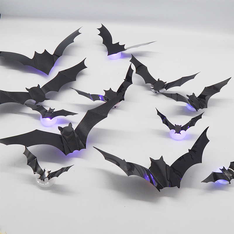 🦇Noč čarovnic 3D svetleči netopirji