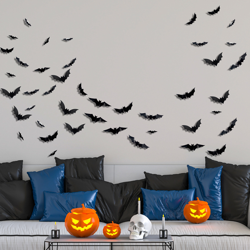 🦇Noč čarovnic 3D svetleči netopirji