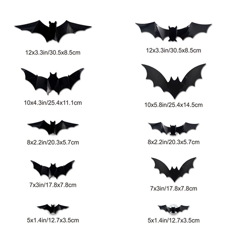 🦇Noč čarovnic 3D svetleči netopirji
