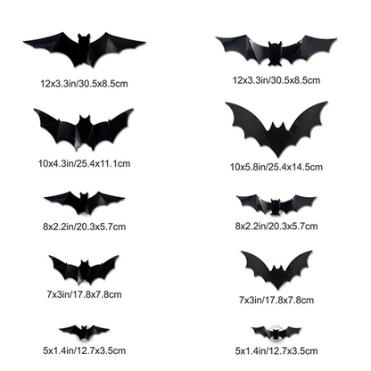 🦇Noč čarovnic 3D svetleči netopirji