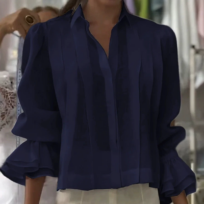 【S-3XL】✨🌼Elegantna nabranena srajca, ki se sprehaja z vetrom in razkazuje temperament